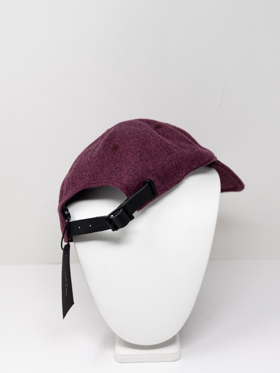 NEW Rag & Bone Marilyn Wool Felt Stretch Baseball Cap Hat Pink Burgundy OS main image 2